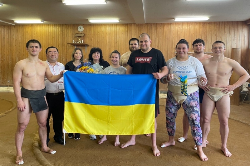 相撲・ウクライナ代表チームが大分県宇佐市で強化合宿を行いました。